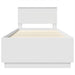 Cadru de pat cu headboard Alb 100 x 200 cm Lemn prelucrat - WALTI WALTI
