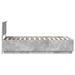 Cadru de pat cu headboard Gri Beton 100 x 200 cm Lemn prelucrat - WALTI WALTI