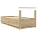 Cadru de pat Stejar Sonoma 90 x 190 cm Lemn prelucrat - WALTI WALTI