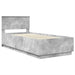 Cadru de pat cu headboard Gri Beton 90 x 190 cm Lemn prelucrat - WALTI WALTI