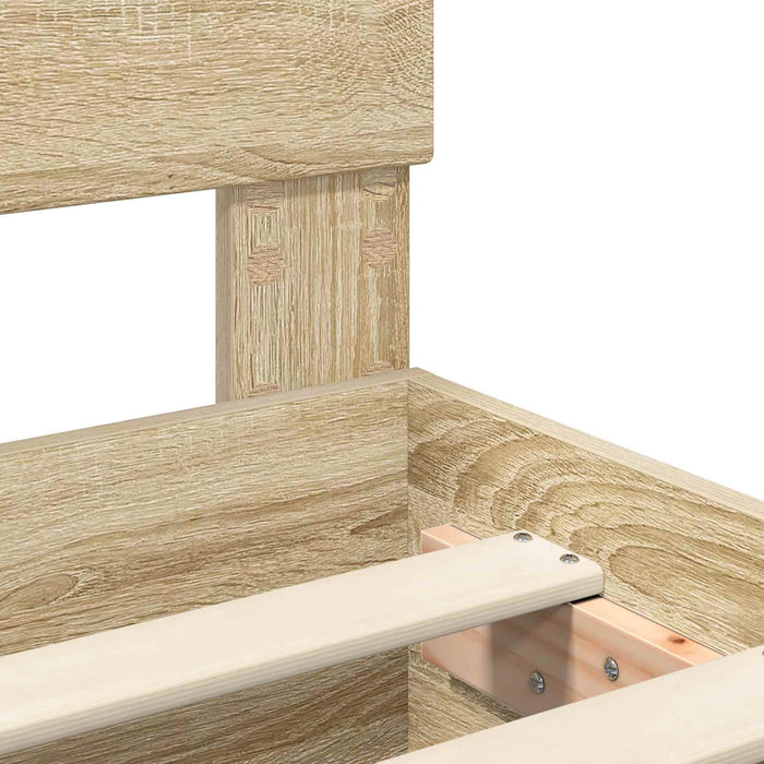 Cadru de pat Stejar Sonoma 70 x 190 cm Lemn prelucrat WALTI