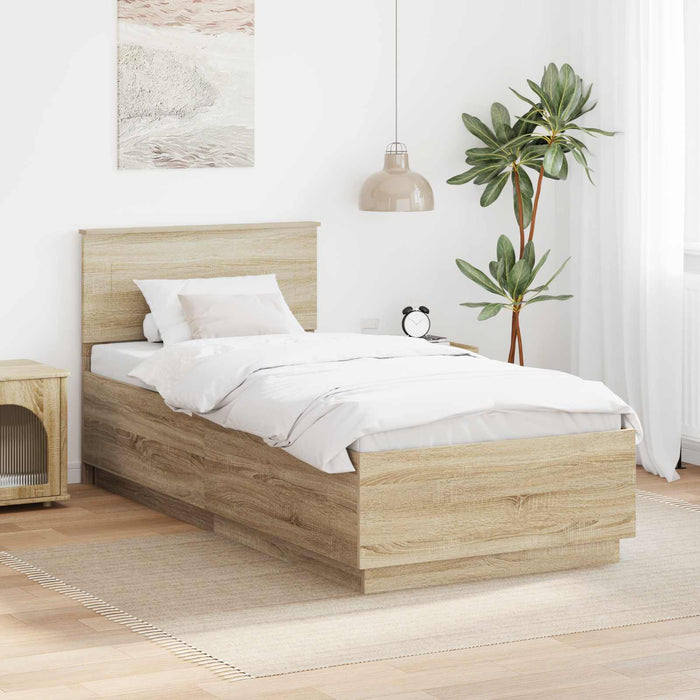 Cadru de pat Stejar Sonoma 70 x 190 cm Lemn prelucrat WALTI