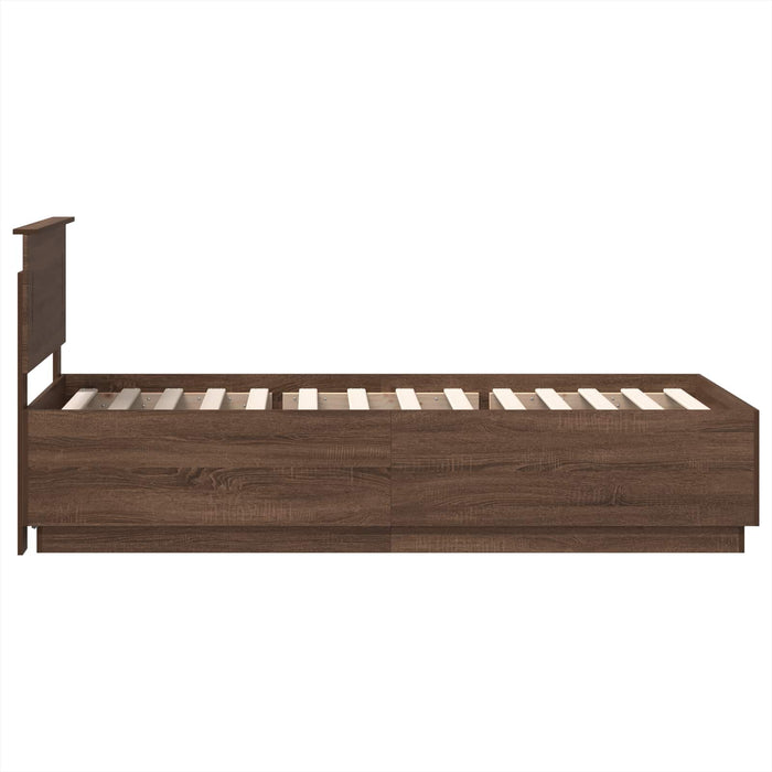 Cadru de pat Stejar maro 70 x 190 cm Lemn prelucrat - WALTI WALTI