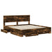 Cadru de pat Stejar fumuriu 200 x 200 cm Lemn compozit - WALTI WALTI