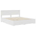Cadru de pat cu headboard Alb 180 x 200 cm Lemn compozit - WALTI WALTI