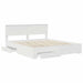 Cadru de pat cu headboard Alb 180 x 200 cm Lemn compozit - WALTI WALTI