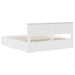 Cadru de pat cu headboard Alb 180 x 200 cm Lemn compozit - WALTI WALTI