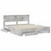 Cadru de pat cu sertar Gri din beton 180 x 200 cm Lemn compozit - WALTI WALTI