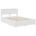 Cadru de pat cu headboard Alb 160 x 200 cm Lemn compozit - WALTI WALTI