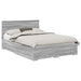 Cadru de pat cu headboard Gri Sonoma 160 x 200 cm Lemn compozit - WALTI WALTI