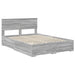 Cadru de pat cu headboard Gri Sonoma 160 x 200 cm Lemn compozit - WALTI WALTI