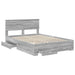 Cadru de pat cu headboard Gri Sonoma 160 x 200 cm Lemn compozit - WALTI WALTI