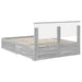 Cadru de pat cu headboard Gri Sonoma 160 x 200 cm Lemn compozit - WALTI WALTI
