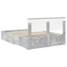 Cadru de pat cu sertar Gri din beton 150 x 200 cm Lemn compozit - WALTI WALTI