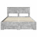 Cadru de pat cu sertar Gri din beton 150 x 200 cm Lemn compozit - WALTI WALTI
