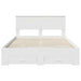 Cadru de pat cu headboard Alb 140 x 190 cm Lemn compozit - WALTI WALTI