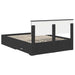 Cadru de pat cu headboard Negru 140 x 190 cm Lemn compozit - WALTI WALTI