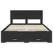 Cadru de pat cu headboard Negru 140 x 190 cm Lemn compozit - WALTI WALTI