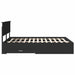 Cadru de pat cu headboard Negru 140 x 190 cm Lemn compozit - WALTI WALTI