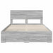 Cadru de pat cu headboard Gri Sonoma 140 x 190 cm Lemn compozit - WALTI WALTI