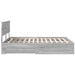 Cadru de pat cu headboard Gri Sonoma 140 x 190 cm Lemn compozit - WALTI WALTI