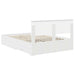 Cadru de pat cu headboard Alb 140 x 200 cm Lemn compozit - WALTI WALTI
