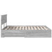 Cadru de pat cu headboard Gri Sonoma 140 x 200 cm Lemn compozit - WALTI WALTI