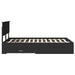Cadru de pat cu headboard Negru 135 x 190 cm Lemn compozit - WALTI WALTI