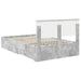 Cadru de pat cu sertar Gri din beton 135 x 190 cm Lemn compozit - WALTI WALTI