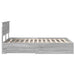 Cadru de pat cu headboard Gri Sonoma 135 x 190 cm Lemn compozit - WALTI WALTI
