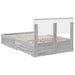 Cadru de pat cu headboard Gri Sonoma 120 x 190 cm Lemn compozit - WALTI WALTI
