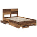 Cadru de pat cu headboard Lemn vechi 120 x 190 cm Lemn compozit - WALTI WALTI