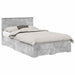 Cadru de pat cu sertar Gri din beton 120 x 200 cm Lemn compozit - WALTI WALTI