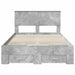 Cadru de pat cu sertar Gri din beton 120 x 200 cm Lemn compozit - WALTI WALTI
