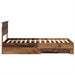 Cadru de pat cu headboard Lemn vechi 100 x 200 cm Lemn compozit - WALTI WALTI