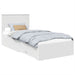 Cadru de pat cu headboard Alb 90 x 190 cm Lemn compozit - WALTI WALTI