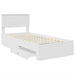 Cadru de pat cu headboard Alb 90 x 190 cm Lemn compozit - WALTI WALTI