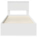 Cadru de pat cu headboard Alb 90 x 190 cm Lemn compozit - WALTI WALTI