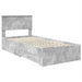 Cadru de pat cu sertar Gri din beton 90 x 190 cm Lemn compozit - WALTI WALTI