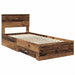 Cadru de pat cu headboard Lemn vechi 90 x 200 cm Lemn compozit - WALTI WALTI