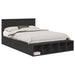 Cadru de pat cu raft Manual Negru 150 x 200 cm Lemn compozit - WALTI WALTI