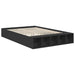 Cadru de pat cu raft Manual Negru 150 x 200 cm Lemn compozit - WALTI WALTI