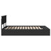 Cadru de pat cu raft Manual Negru 150 x 200 cm Lemn compozit - WALTI WALTI