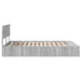 Cadru de pat cu raft Gri Sonoma 150 x 200 cm Lemn compozit - WALTI WALTI