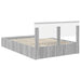 Cadru de pat cu raft Gri Sonoma 140 x 190 cm Lemn compozit - WALTI WALTI