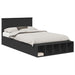 Cadru de pat cu raft Manual Negru 135 x 190 cm Lemn compozit - WALTI WALTI