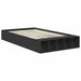 Cadru de pat cu raft Manual Negru 135 x 190 cm Lemn compozit - WALTI WALTI
