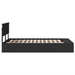 Cadru de pat cu raft Manual Negru 135 x 190 cm Lemn compozit - WALTI WALTI