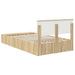 Cadru de pat cu raft Stejar Sonoma 120 x 190 cm Lemn compozit - WALTI WALTI