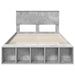 Cadru de pat cu raft Gri din beton 120 x 190 cm Lemn compozit - WALTI WALTI